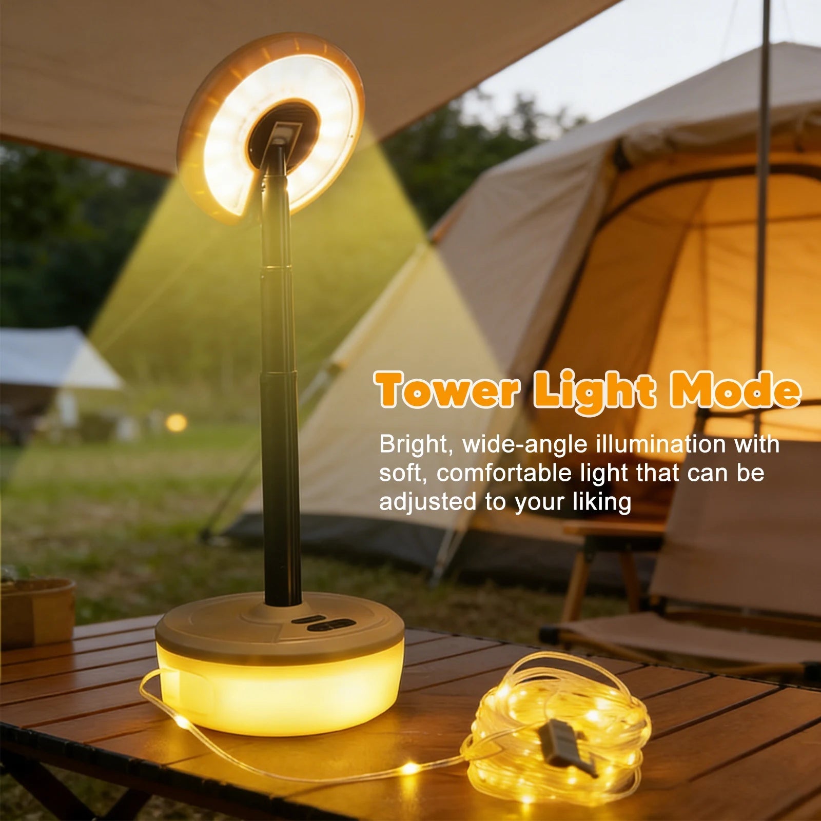 Campa Outdoor Fairy Lights - 10m USB Rechargeable RGB Twinkle Lights 1