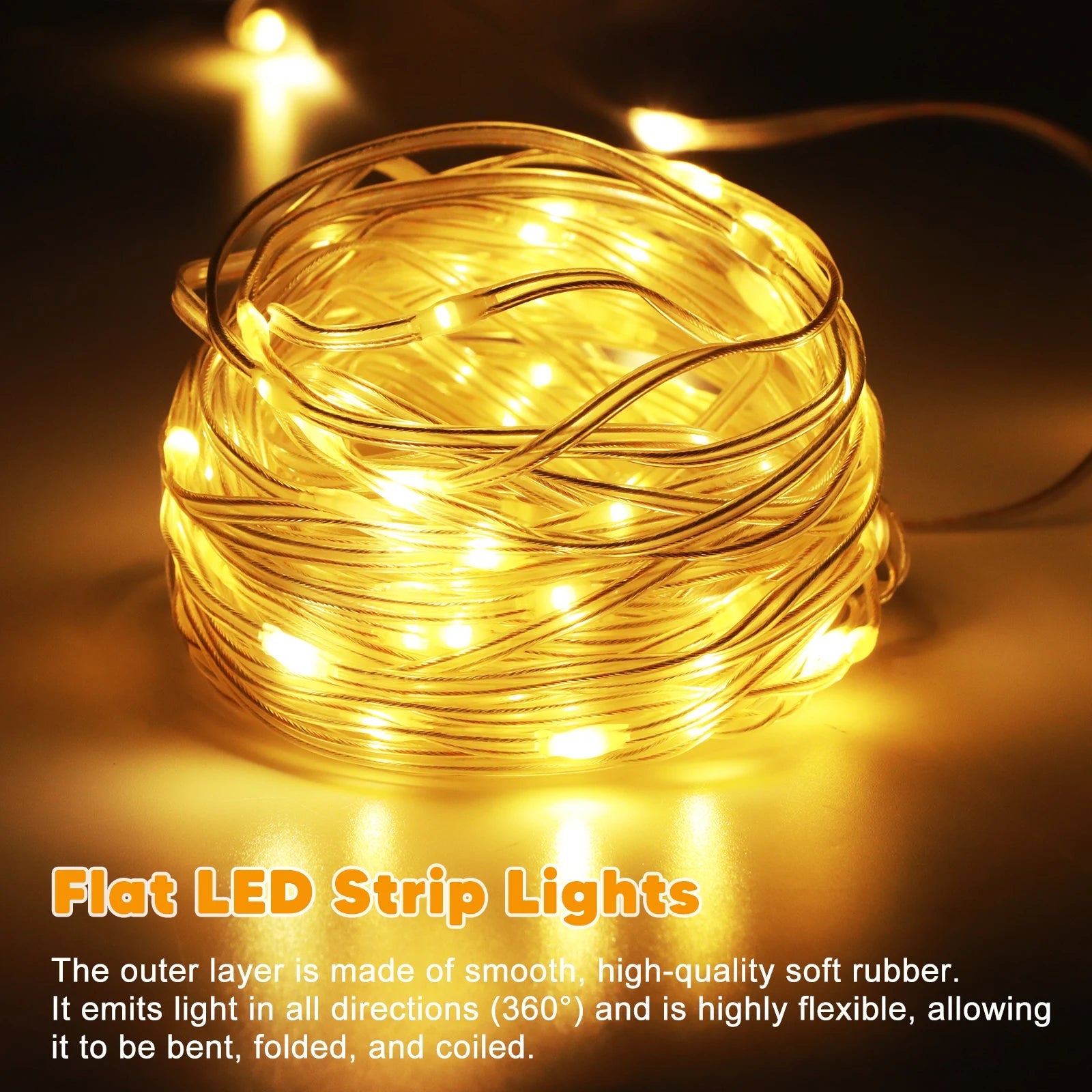 Campa Outdoor Fairy Lights - 10m USB Rechargeable RGB Twinkle Lights 4