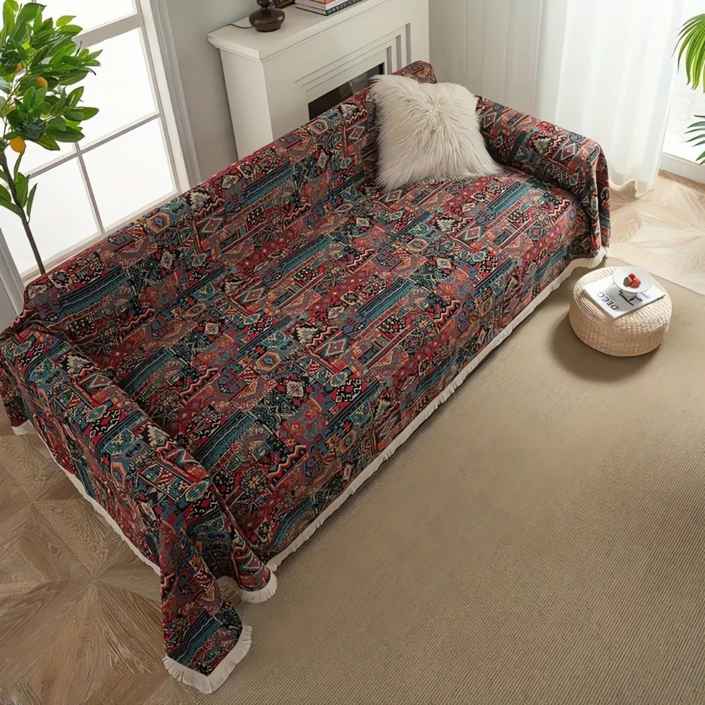 Cascadia Sofa Cover - Geometric Chenille, Vintage Charm 2