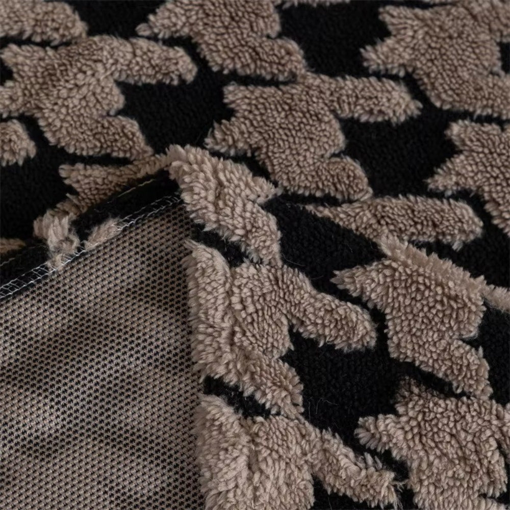 Cavalli Sofa Cover - Plush Microfiber, Classic Houndstooth Design 6