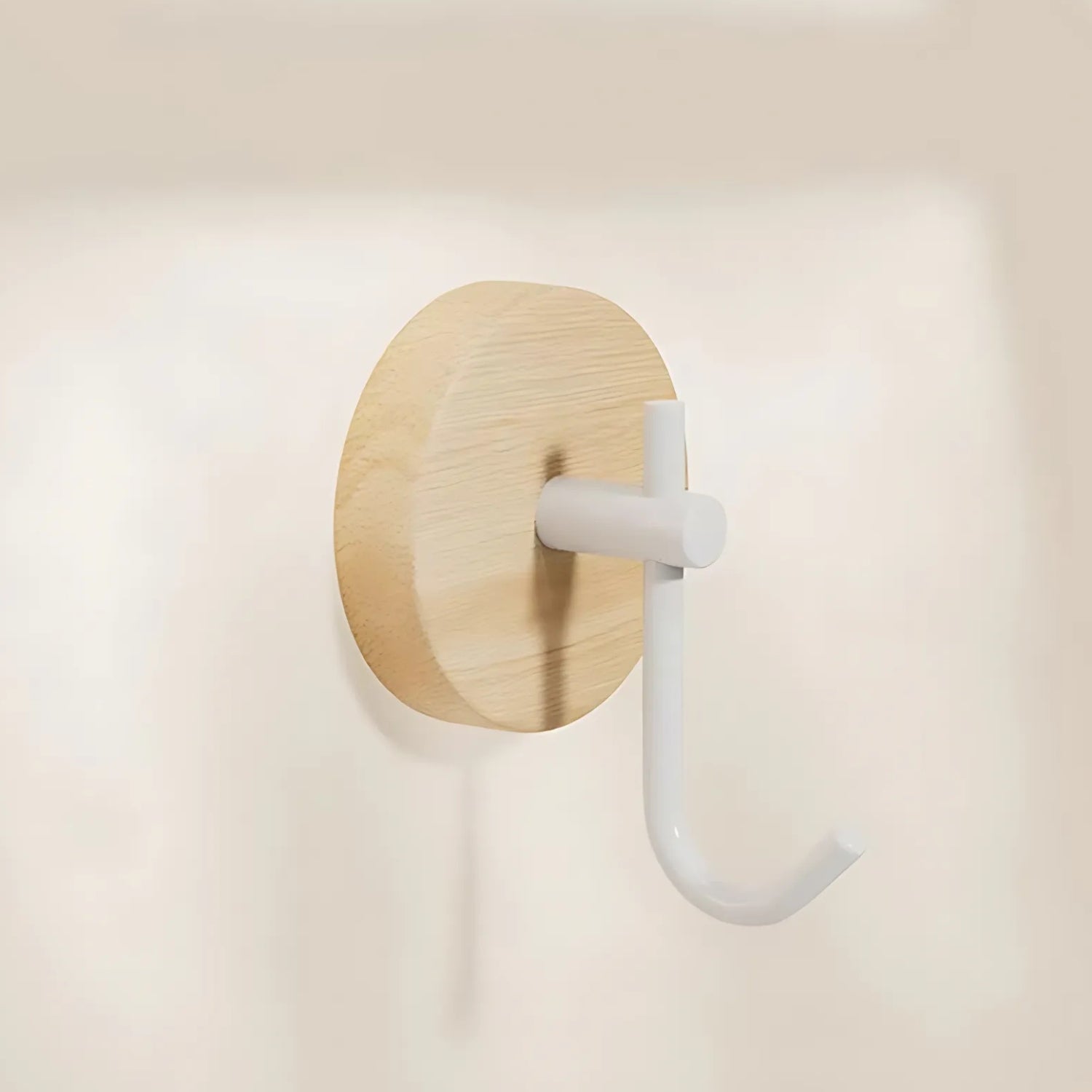 Chic Timber Coat Hooks for Wall - Self-Adhesive, Modern Design 6
