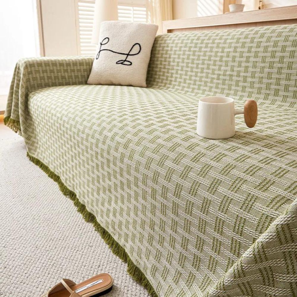 Cielo Sofa Cover - Quilted Microfiber, Geometric Design 0