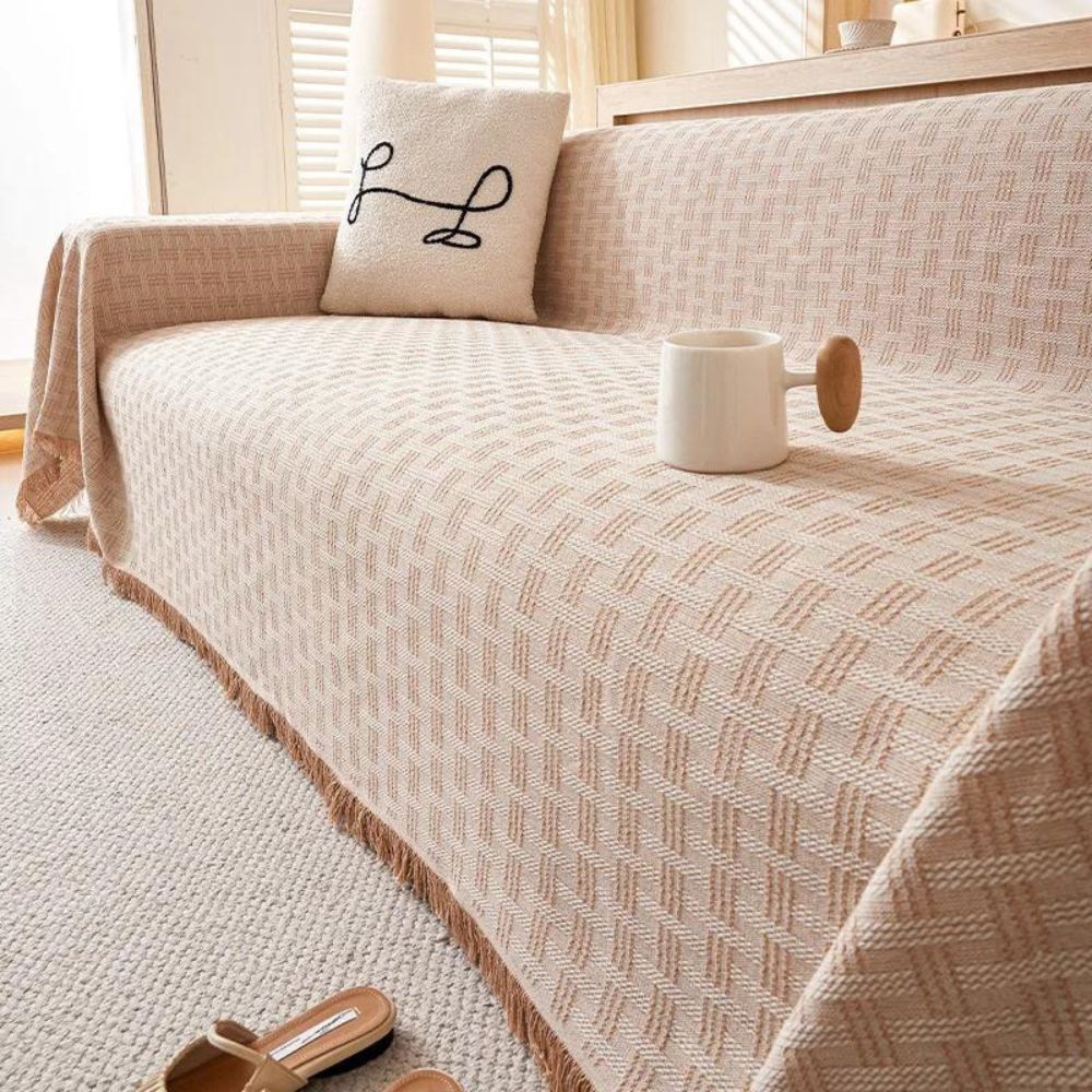 Cielo Sofa Cover - Quilted Microfiber, Geometric Design 3