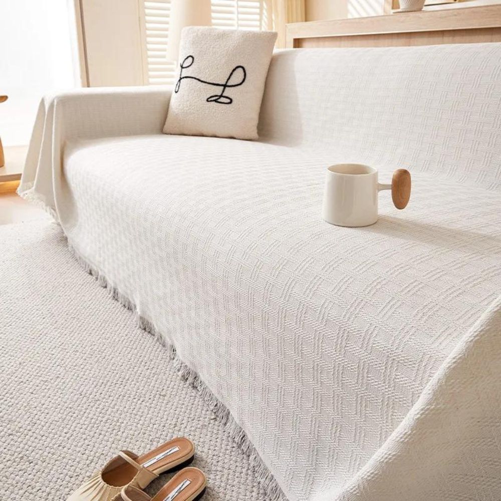 Cielo Sofa Cover - Quilted Microfiber, Geometric Design 6