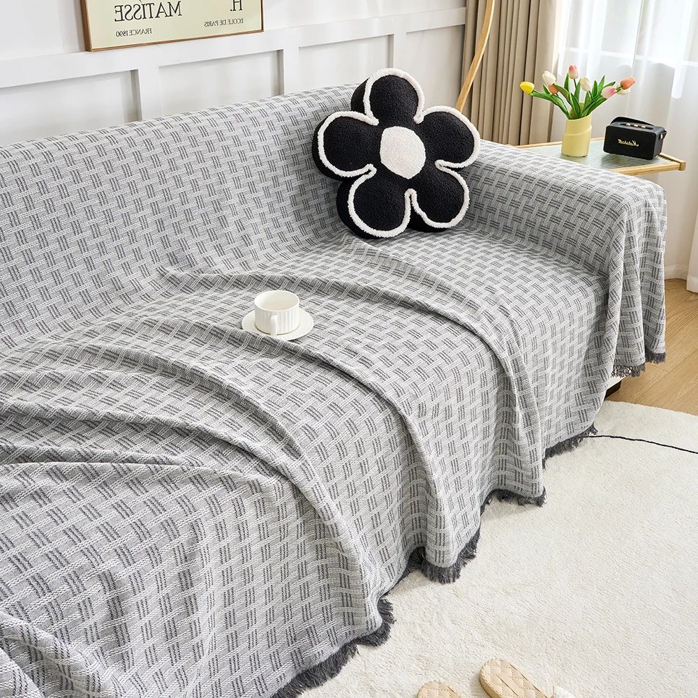 Cielo Sofa Cover - Quilted Microfiber, Geometric Design 7