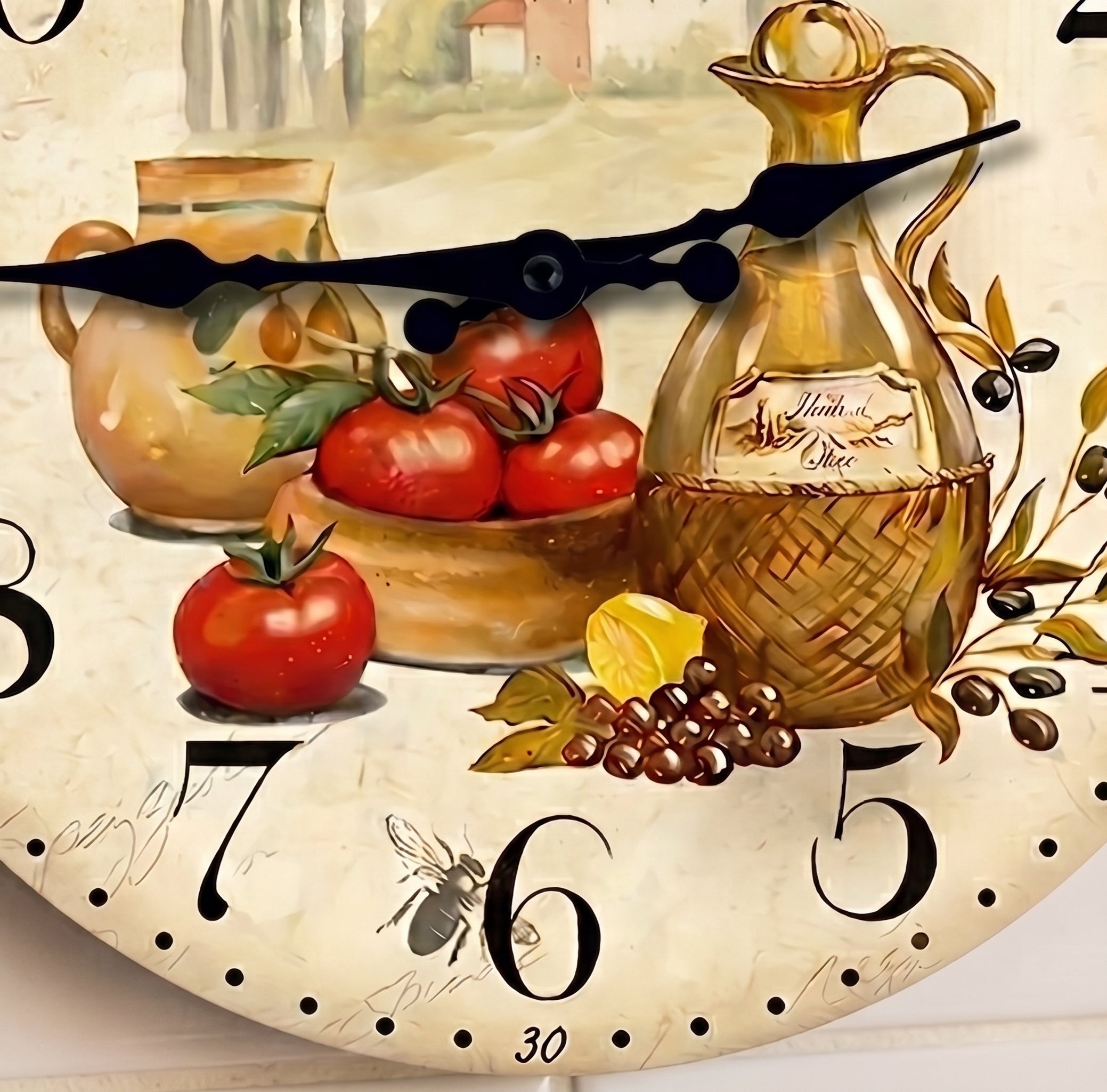 Classiqua Wall Clock Decor - Provençal Style Wooden, Silent Design 1