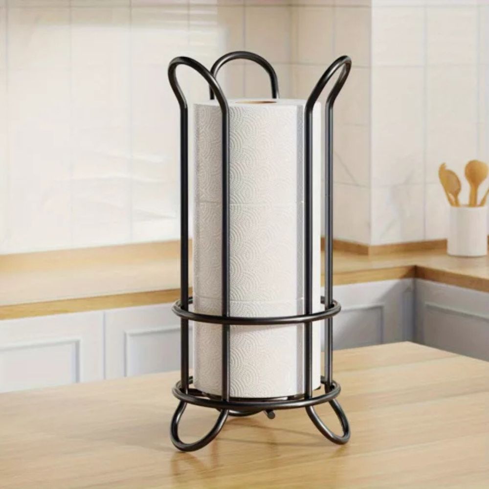 Clever Toilet Paper Holder Stand - Durable Iron, Chrome Finish 7