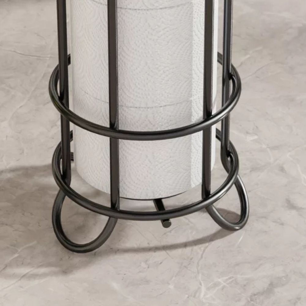Clever Toilet Paper Holder Stand - Durable Iron, Chrome Finish 8