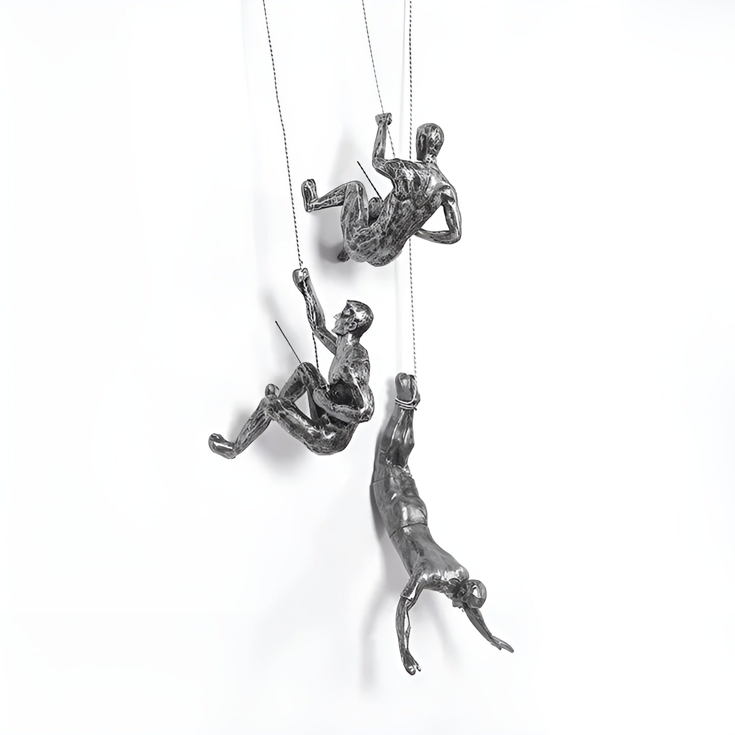 Climbera Wall Art Set - Metal Climbing Men Trio, Modern Industrial Decor 0