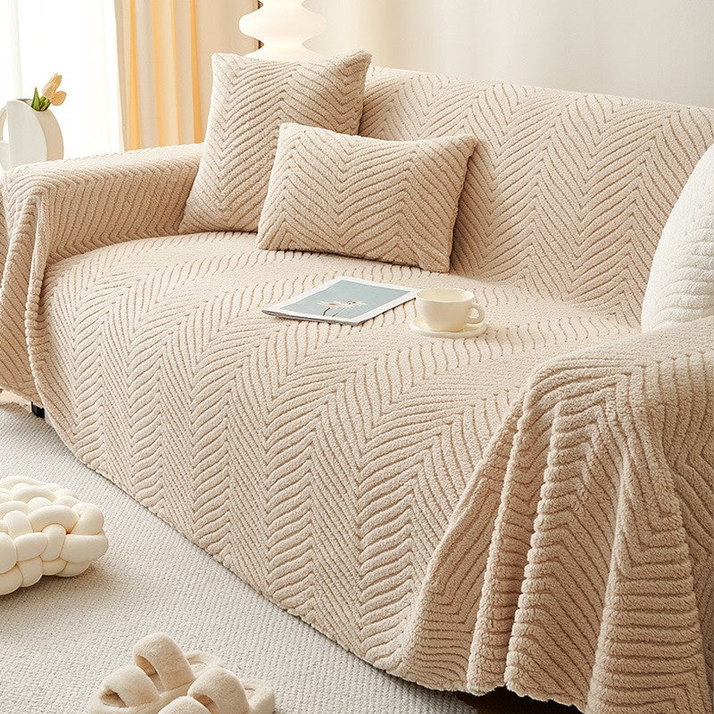 Coco Sofa Cover - Plush Polyester, Anti-Slip, Pet-Friendly 1
