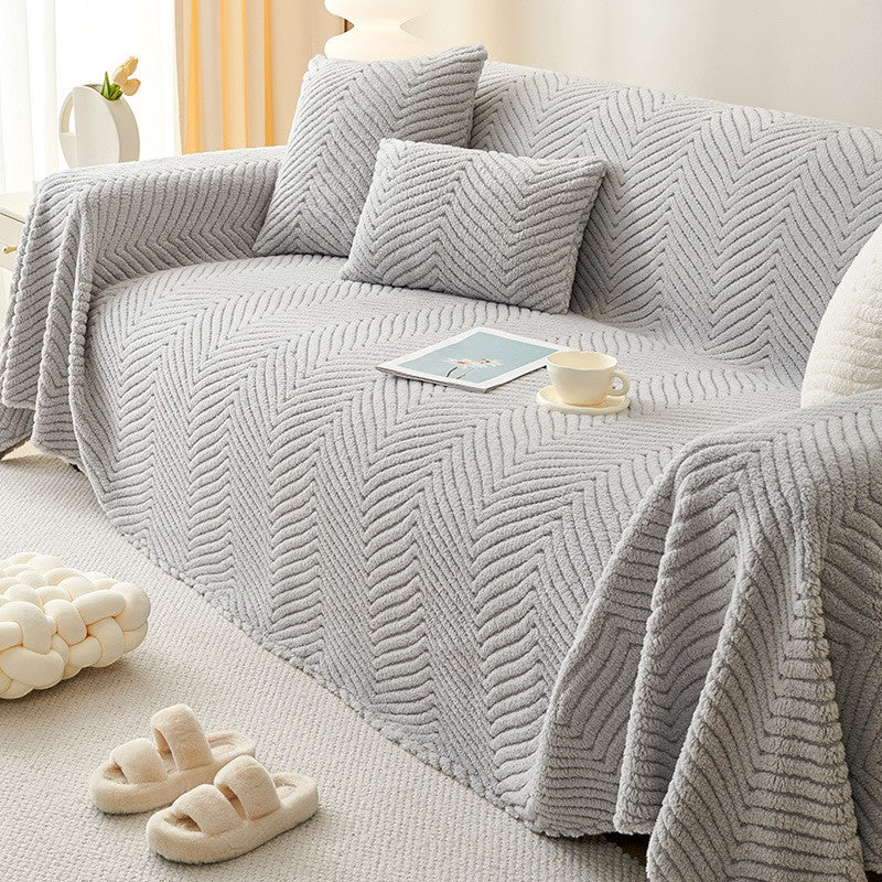 Coco Sofa Cover - Plush Polyester, Anti-Slip, Pet-Friendly 2