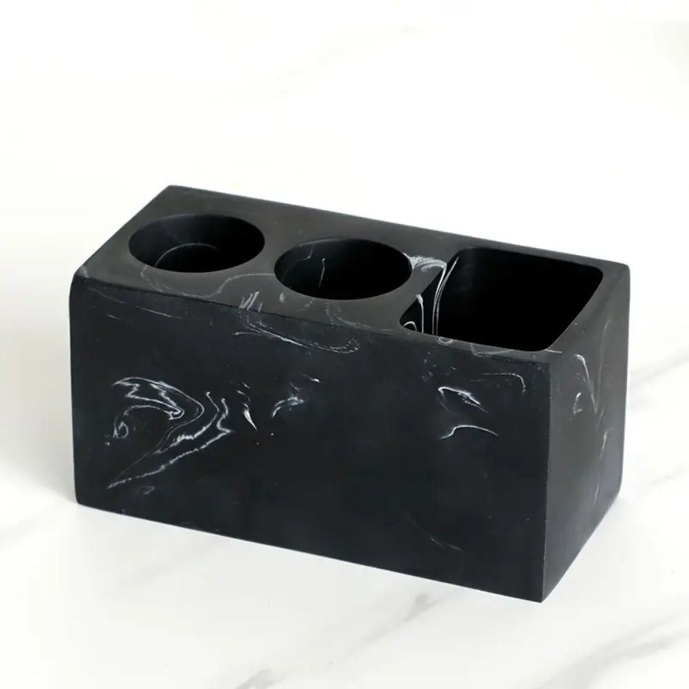 Cora Bathroom Toothbrush Holder - Durable Resin, Modern Design 0