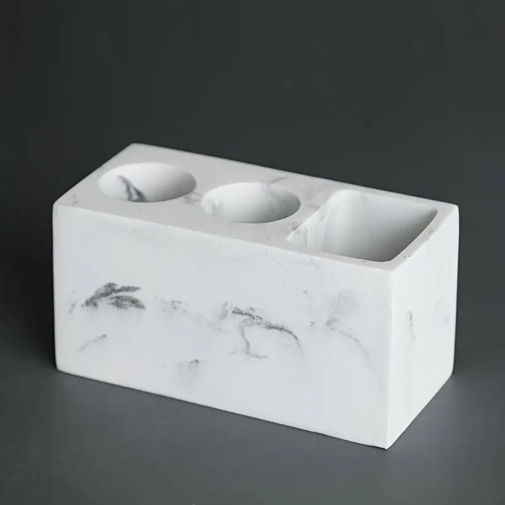 Cora Bathroom Toothbrush Holder - Durable Resin, Modern Design 1