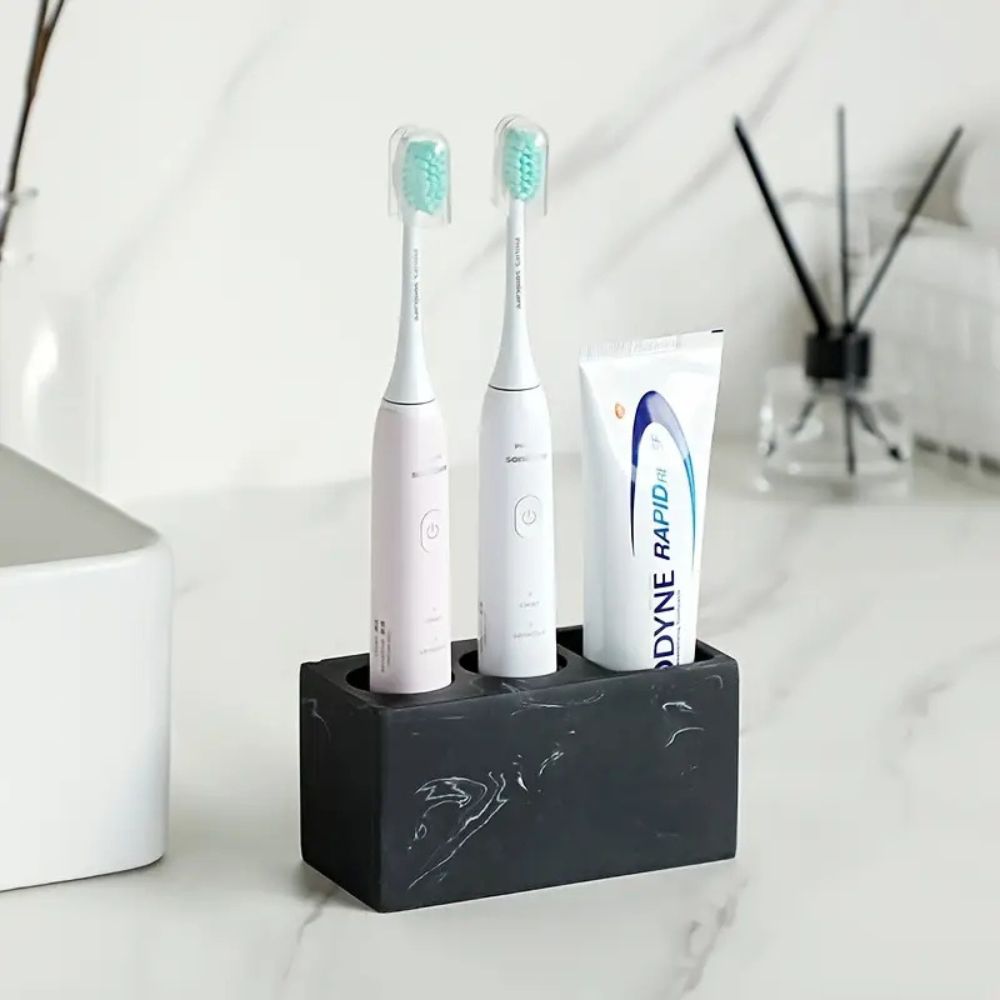 Cora Bathroom Toothbrush Holder - Durable Resin, Modern Design 2