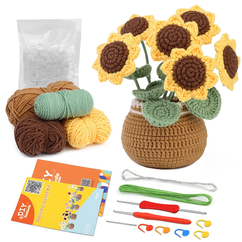 Cora Crochet Kit - Complete Yarn Set for Beginners, Includes Hooks and Instructions 0