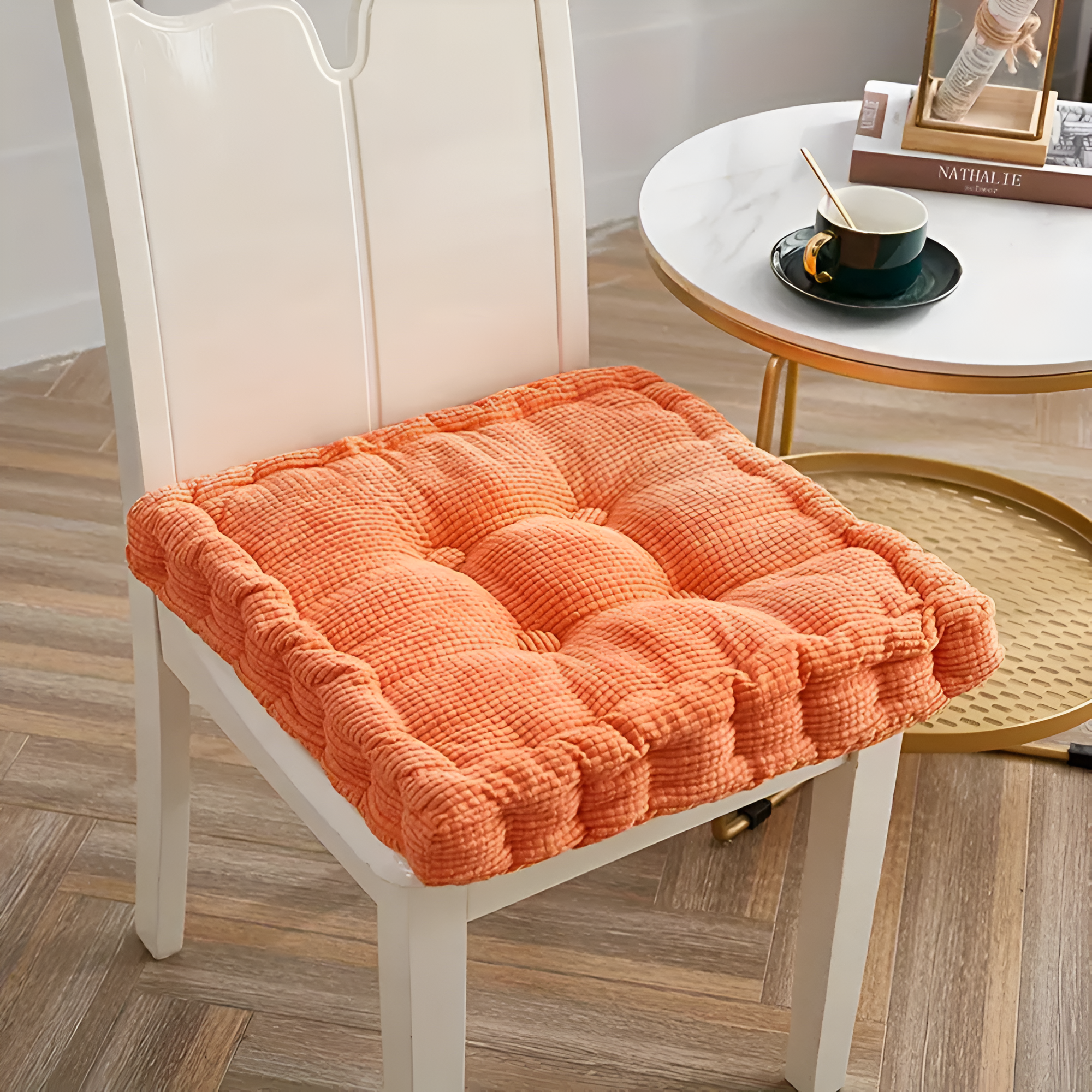 Cora Dining Chair Cushions - Soft Corduroy, Stackable Design 9