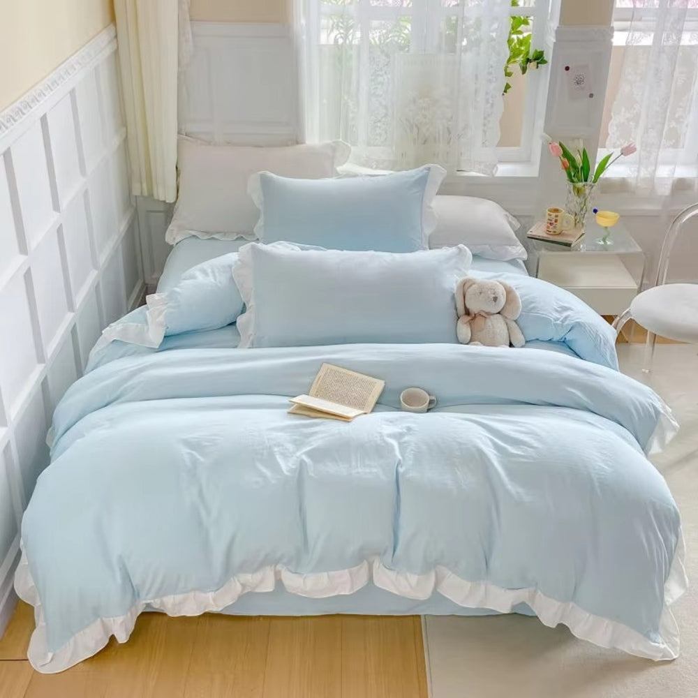 CottageRuffle – Cotton Ruffle Bedding 4-Piece Set