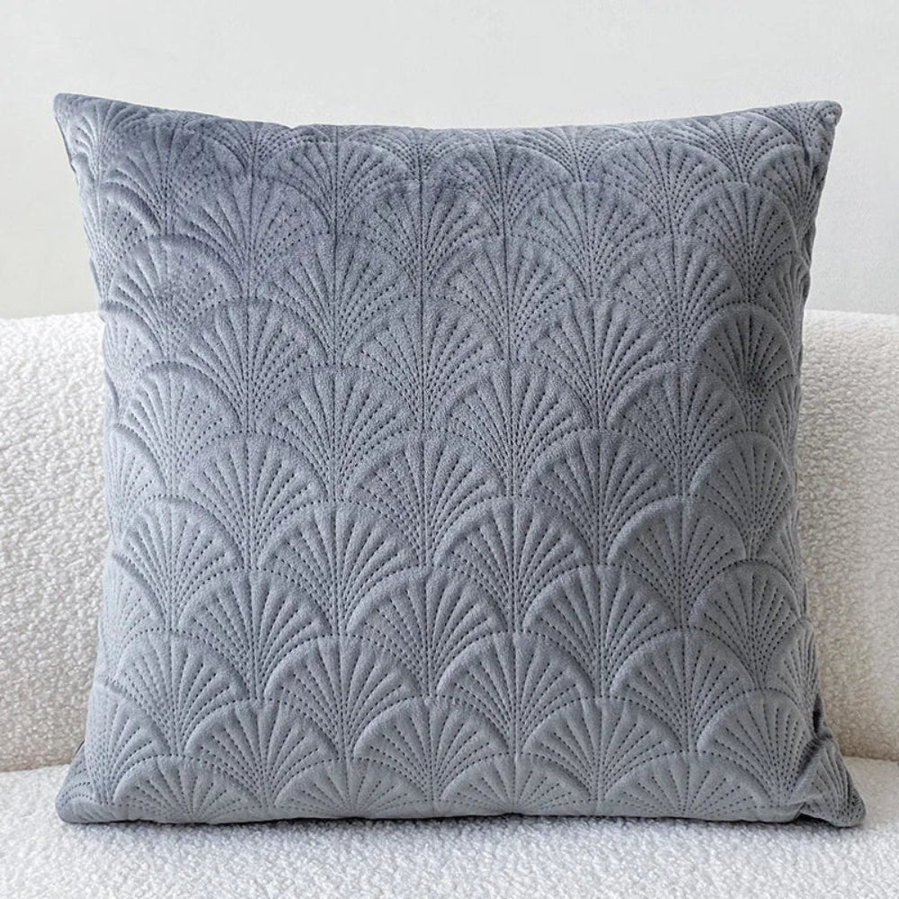 Cove Velvet Shell Cushion Cover - Soft Plush, Coastal Design 1