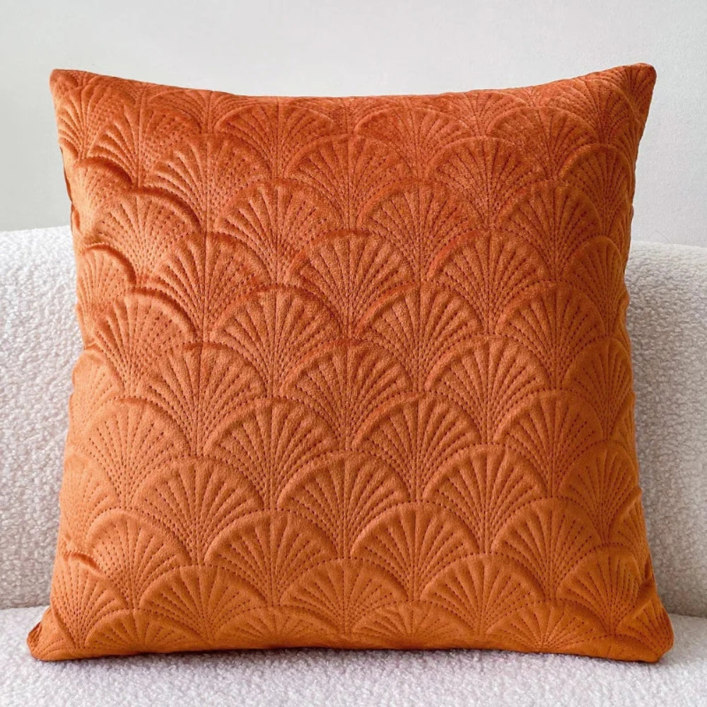 Cove Velvet Shell Cushion Cover - Soft Plush, Coastal Design 5