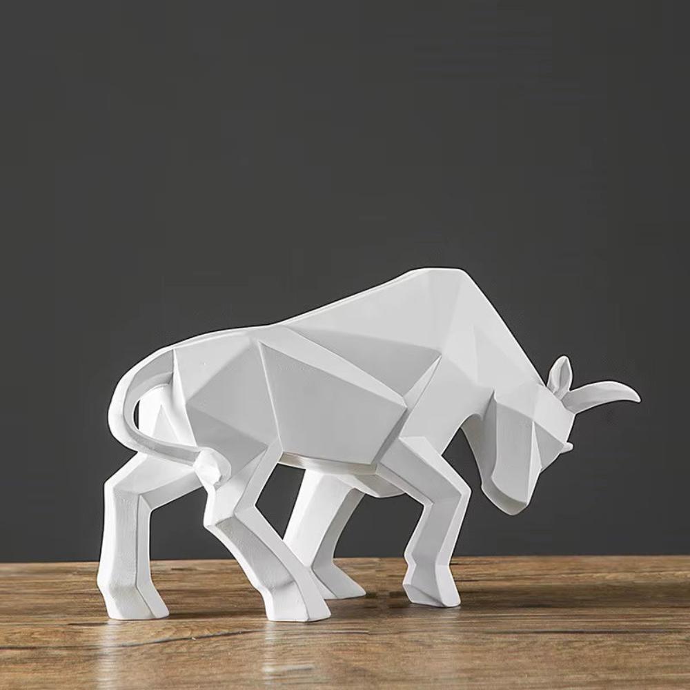 Cresta Charging Bull Figurine - Eco-Friendly Resin, Handmade Decor 1