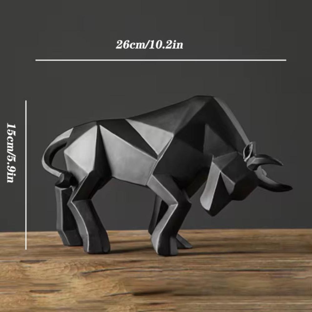 Cresta Charging Bull Figurine - Eco-Friendly Resin, Handmade Decor 3