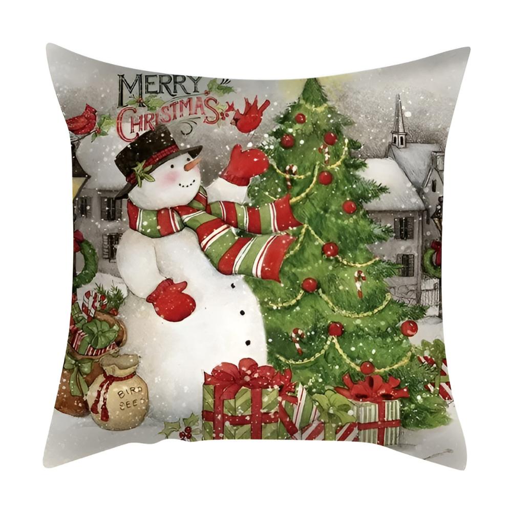 Creston Cardinal Cushion Cover - Polyester Linen Festive Decor 3