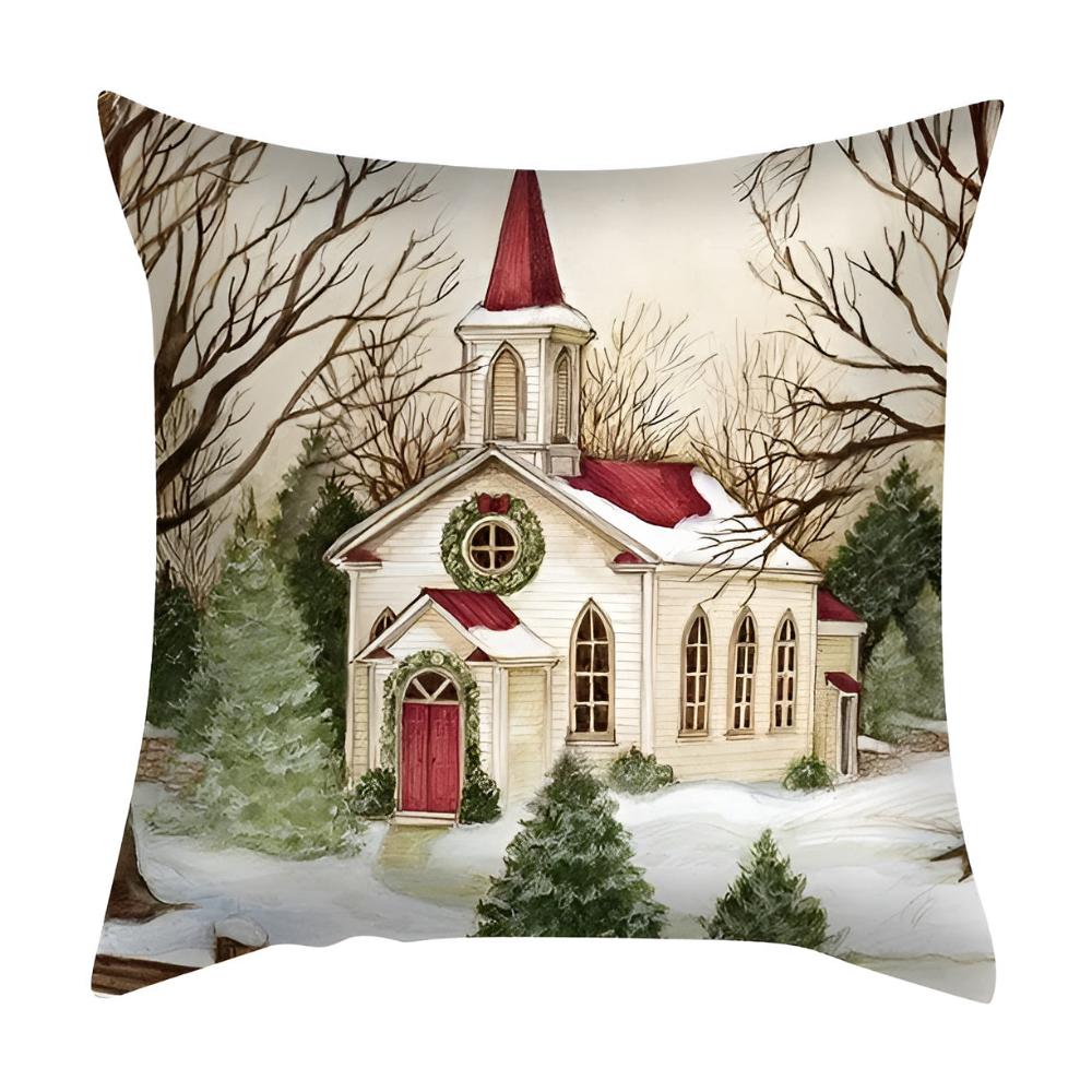 Creston Cardinal Cushion Cover - Polyester Linen Festive Decor 4