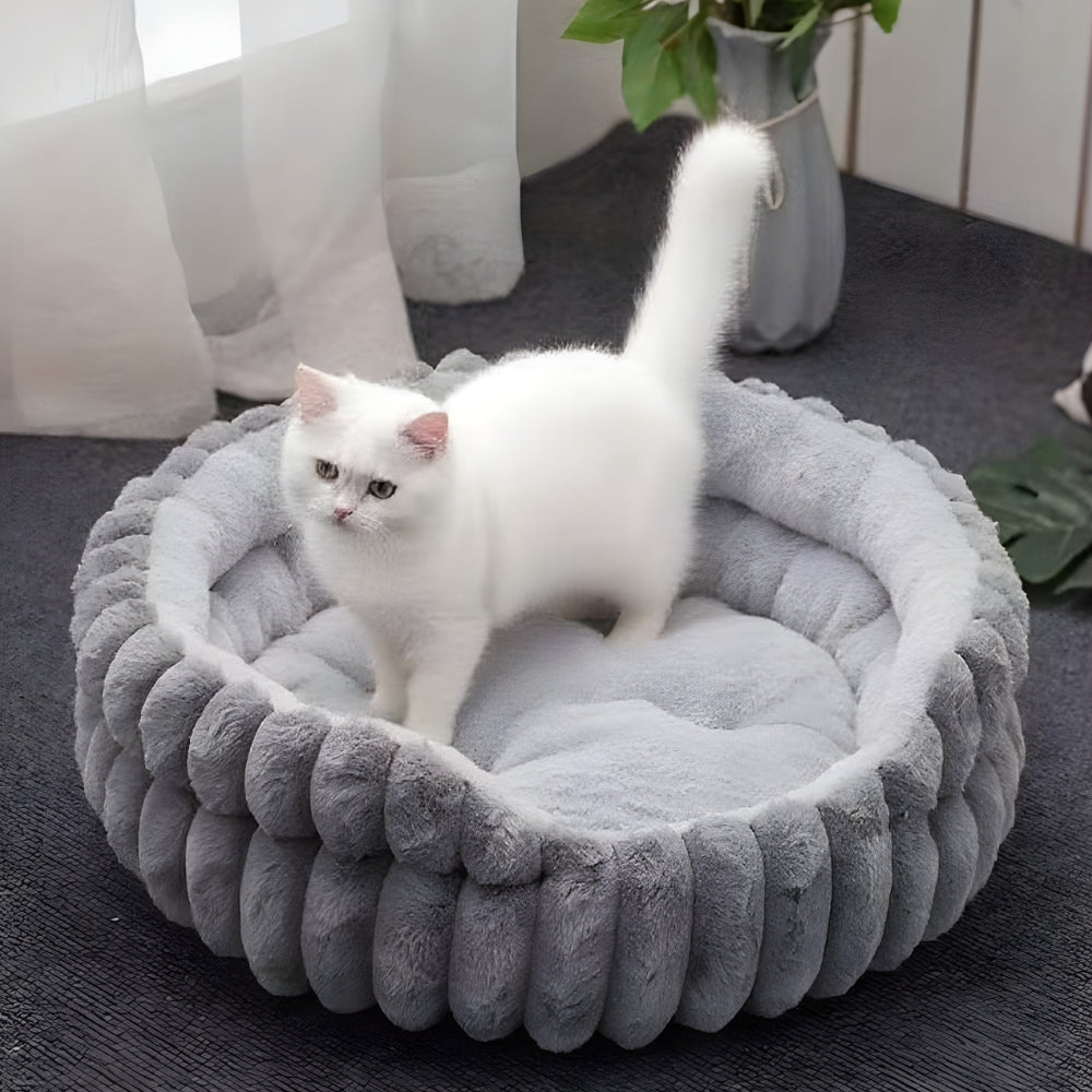 Creston Donut Pet Bed - Soft Plush Fabric, Cozy Support for Dogs and Cats 0