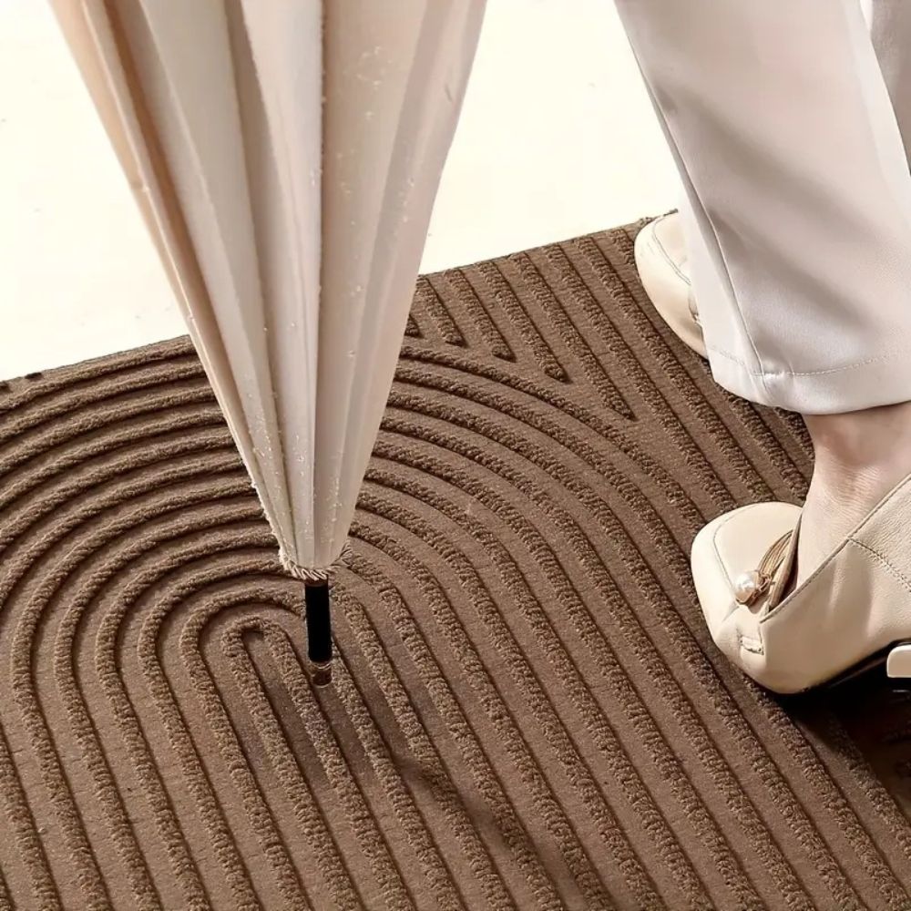 Creston Door Mat - Microfiber, Curved Thread Design, Indoor Outdoor Use 5
