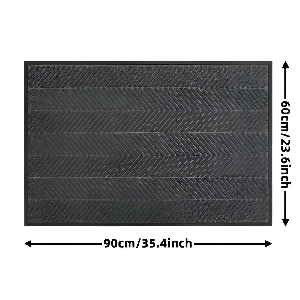 Creston Door Mat - Non-Slip Chevron Design, Indoor Outdoor Welcome Mat 0
