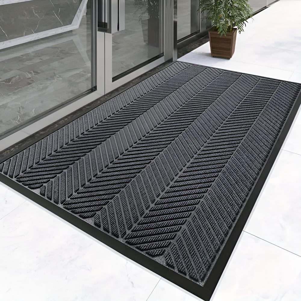 Creston Door Mat - Non-Slip Chevron Design, Indoor Outdoor Welcome Mat 6