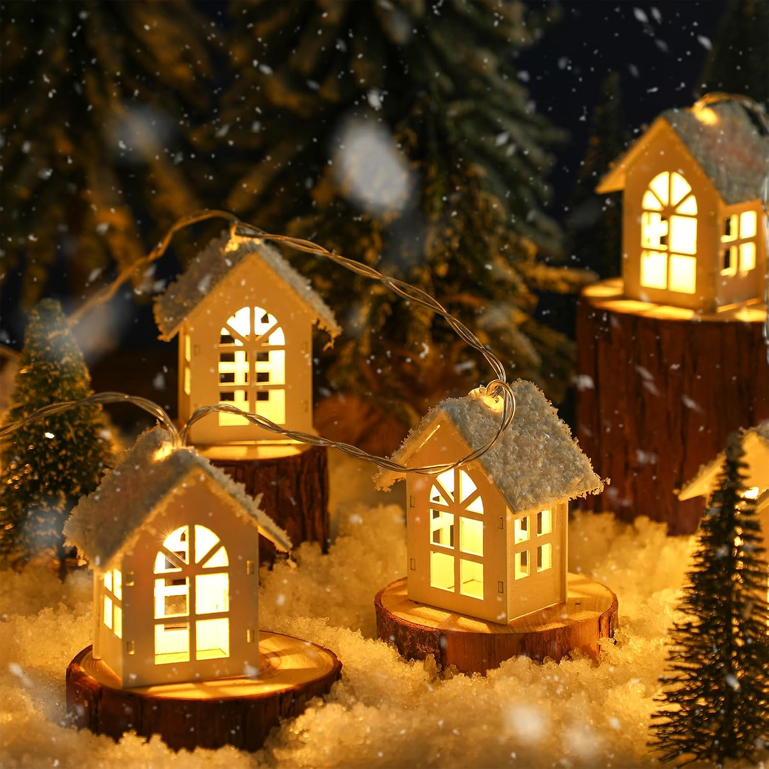 Creston Fairy Lights - Solid Wood Decorative String Lights for Indoor and Outdoor Use 6