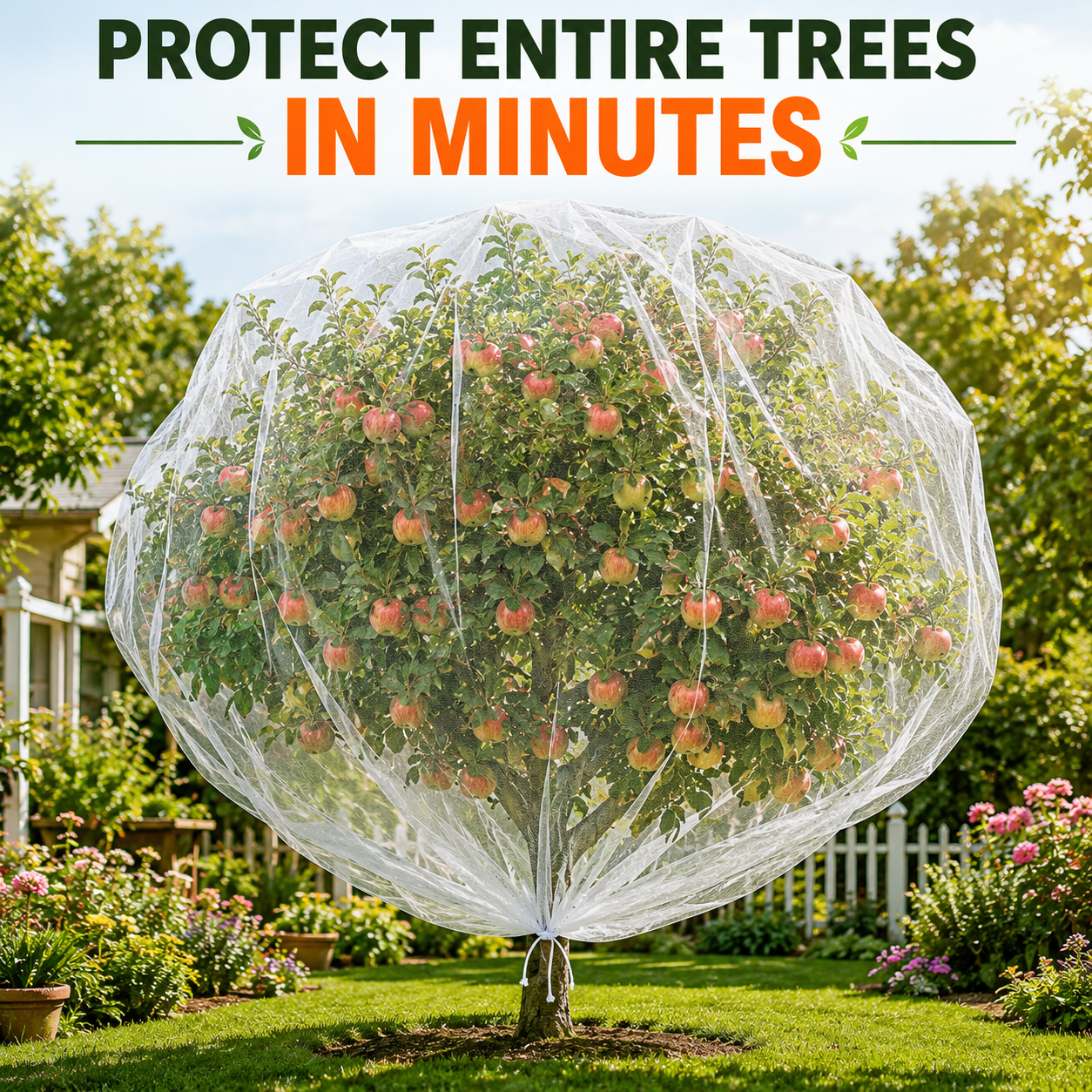CrispShield Fruit Tree Bags - Breathable Mesh, Drawstring Closure 3