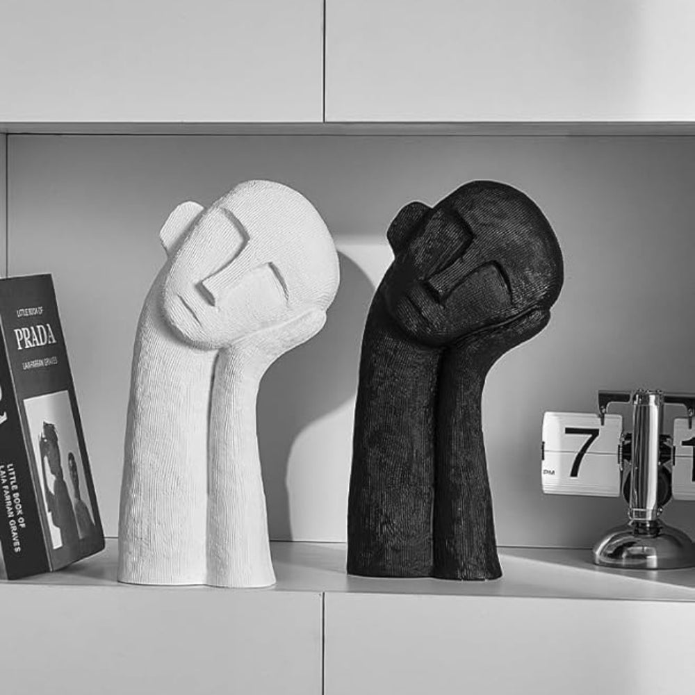 Dare Figurine - Modern Abstract Resin Sculpture, Asymmetrical Design 1