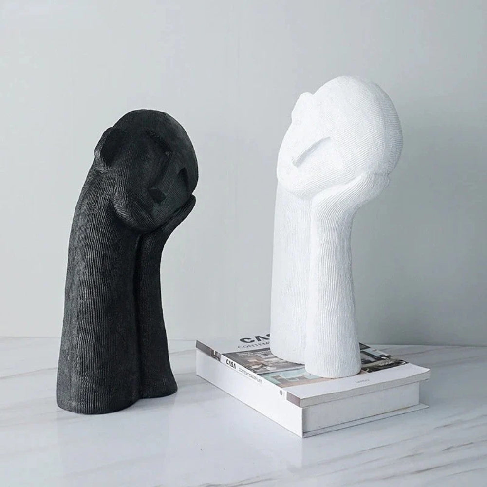 Dare Figurine - Modern Abstract Resin Sculpture, Asymmetrical Design 2