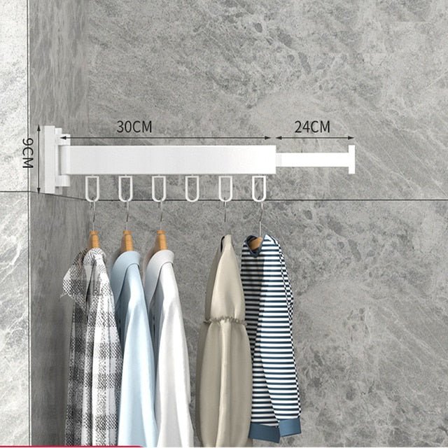 Daxon Wall Mounted Clothes Drying Rack - Collapsible Stainless Steel Design 4