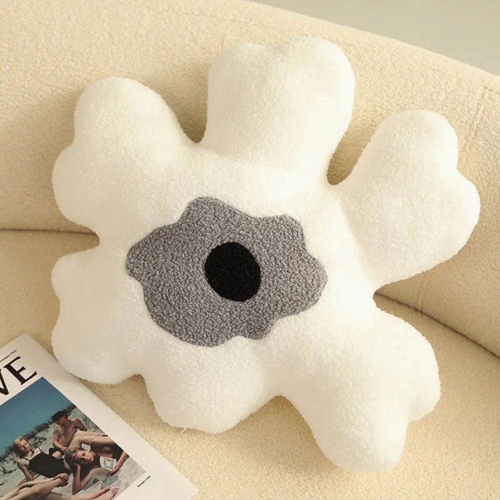 Dazzle Flower Cushion - Plush Fabric, Abstract Daisy Design 6