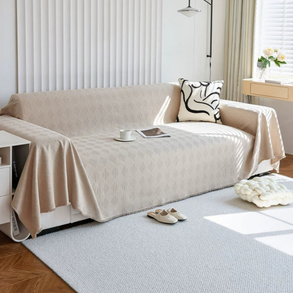Dazzle Sofa Cover - Breathable Chenille, Geometric Design, Pet Friendly 5