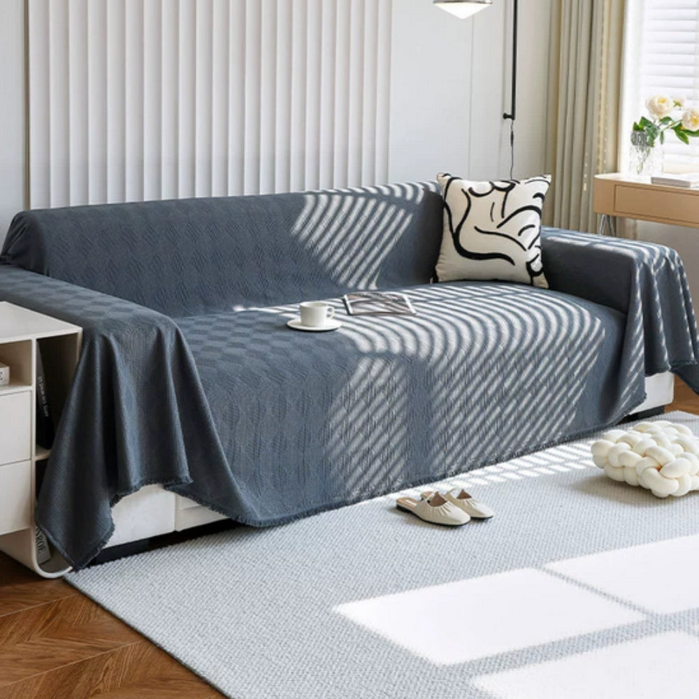 Dazzle Sofa Cover - Breathable Chenille, Geometric Design, Pet Friendly 7