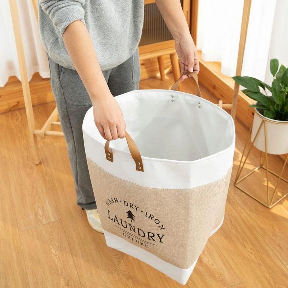 Deluxe Laundry Basket - Durable Microfibre, Collapsible Design 2