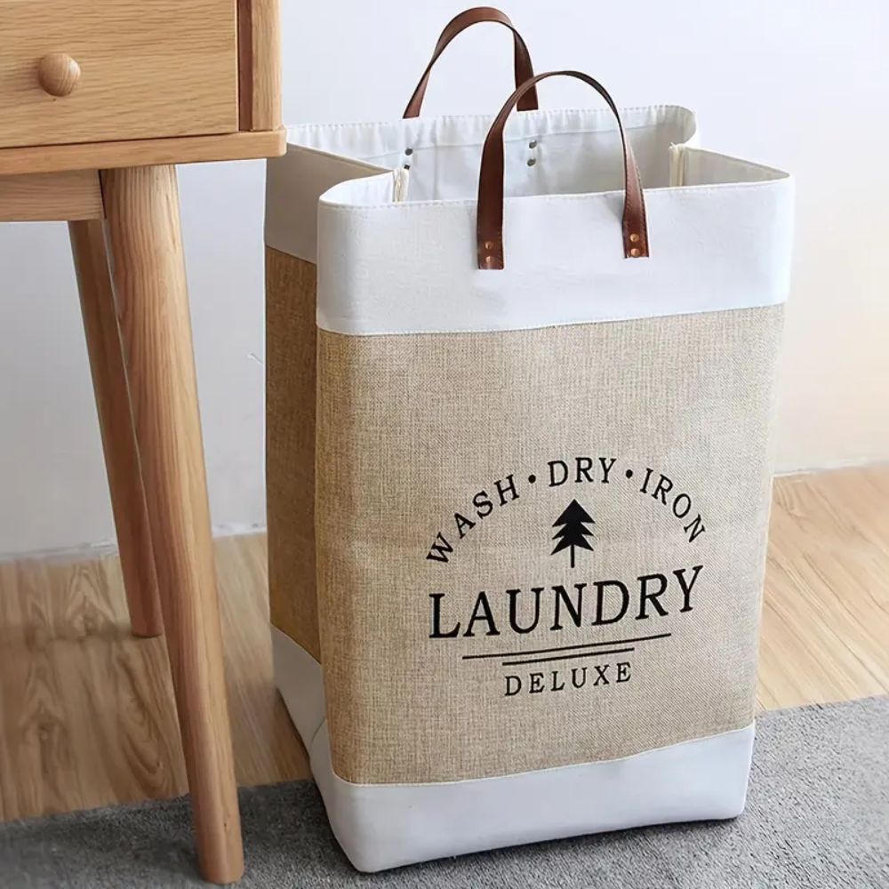 Deluxe Laundry Basket - Durable Microfibre, Collapsible Design 3
