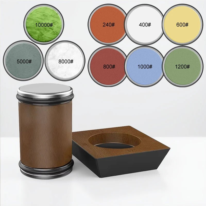 Diana Knife Sharpener Set - Diamond Grinder with Wooden Base 3