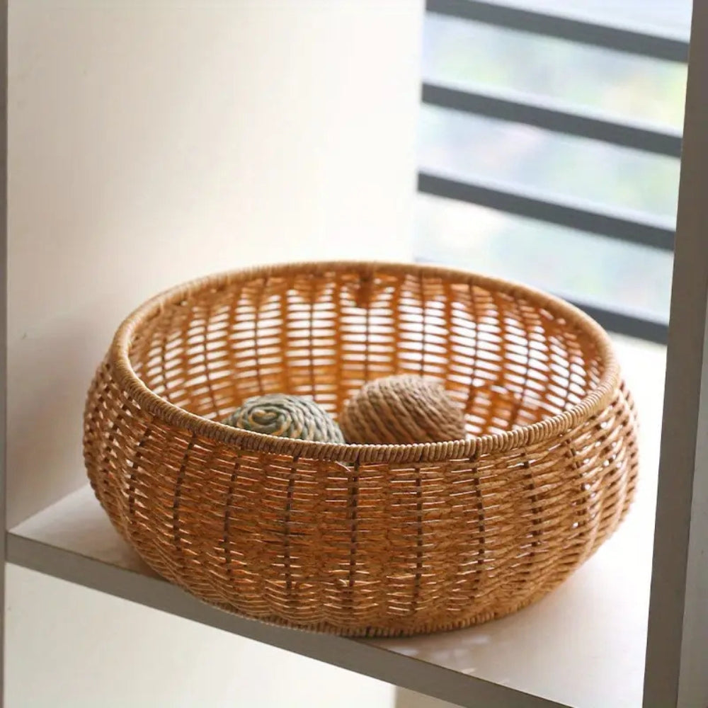 Dome Wicker Storage Basket - Handcrafted Rattan with Secure Lid 8