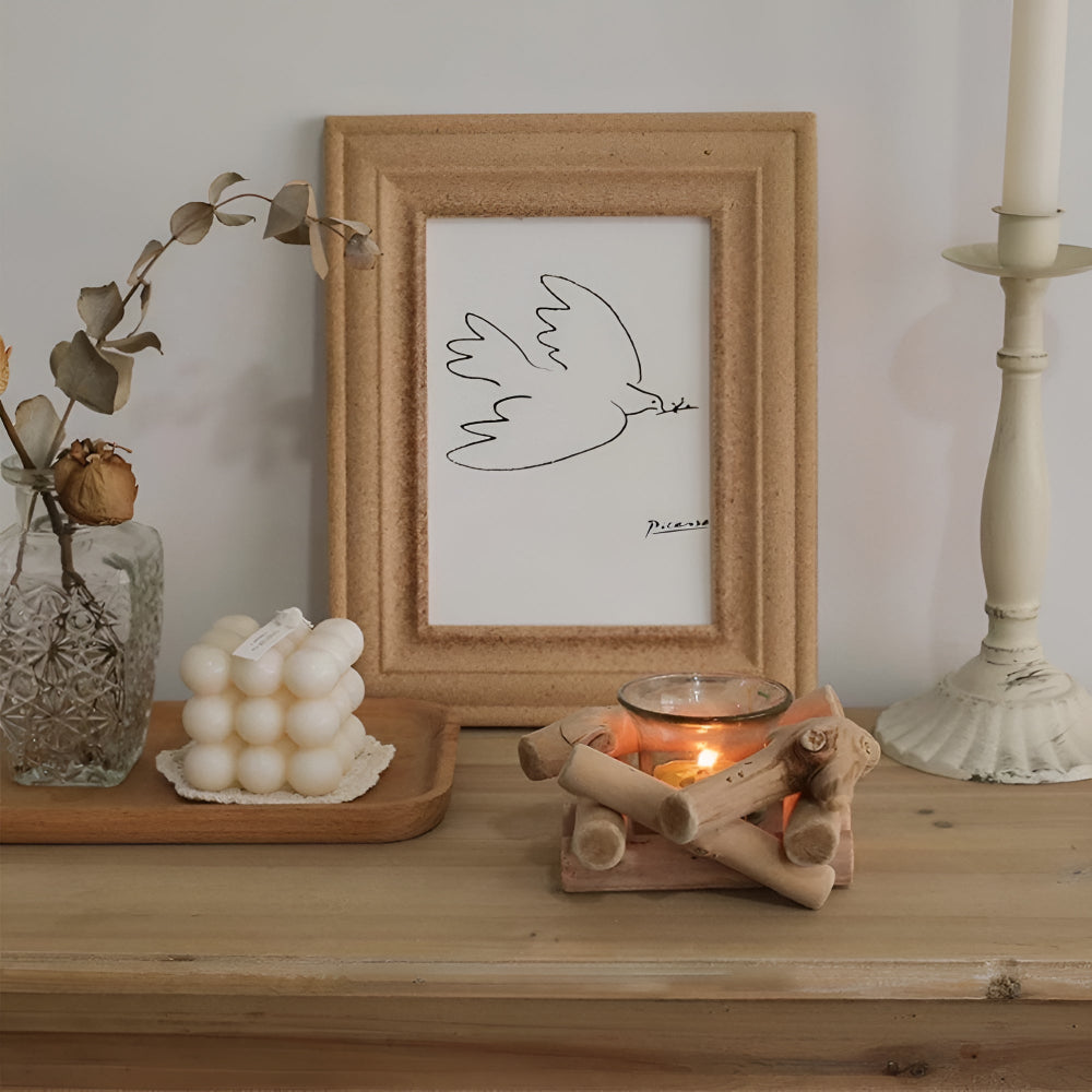 Driftwood Haven Candle Holder - Reclaimed Wood, Rustic Votive Candle Holder 6