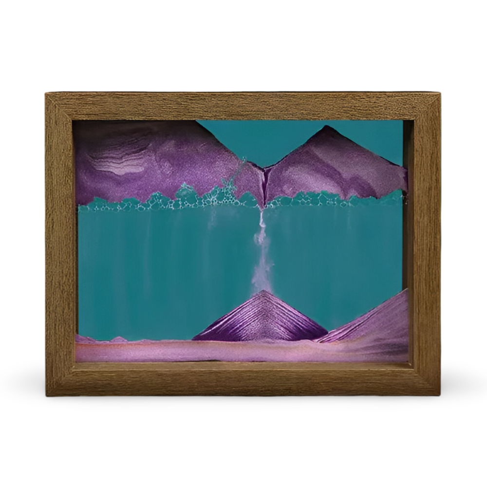 DynaFlow Sand Art - 360° Rotating Glass Landscape, Decorative Home Accent 13