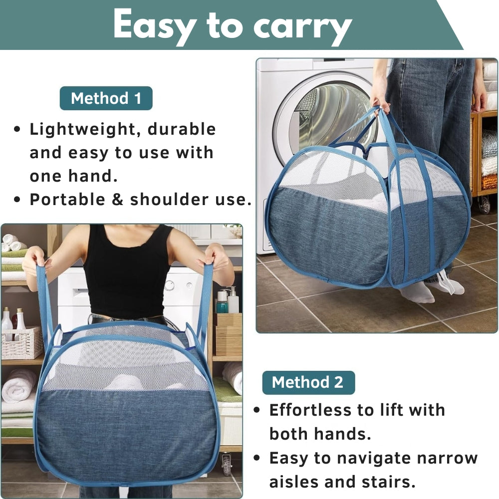 EasyMove Laundry Hamper - Durable Oxford Cloth, Collapsible Design 3