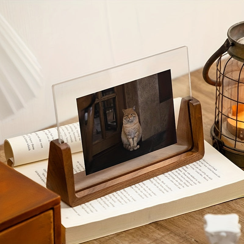 ClearNest Photo Frame – U-Shaped Acrylic Display – Modern Minimalist Decor