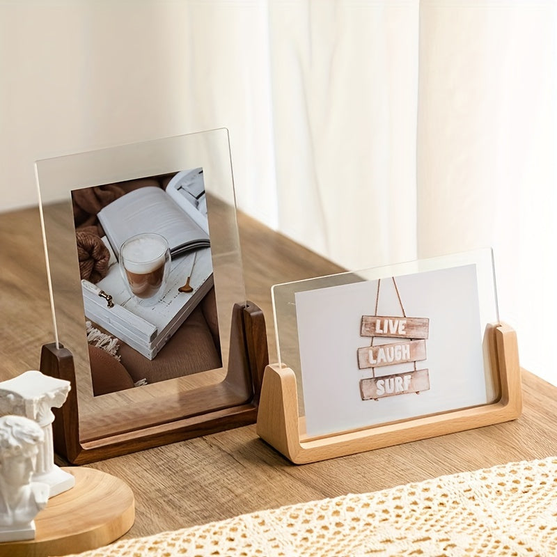 ClearNest Photo Frame – U-Shaped Acrylic Display – Modern Minimalist Decor