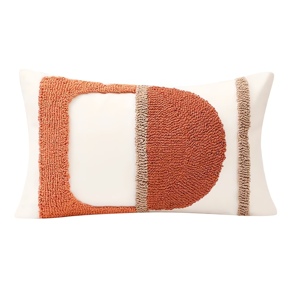 Elysia Cushion Cover - Cotton Velvet, Geometric Embroidery 5