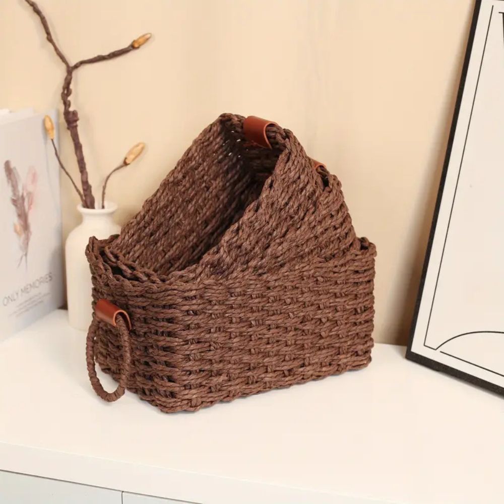 Elysia Rattan Basket Set - Handwoven, Lightweight Storage Baskets 3